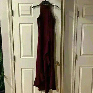 Woosea Women's Red High Neck Sleeveless Bodycon Mermaid Dress Xsmall